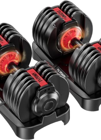 TYZDMY Adjustable Dumbbells Set of 2，Free Weights Dumbbells Set，Adjustable Dumbbell Set，52.5 lbs pair 105 lbs，15 in 1，for Men/Women Gym Equipment for Home Strength Training Equipment